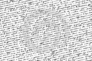 Vintage ink-written illegible letter texture